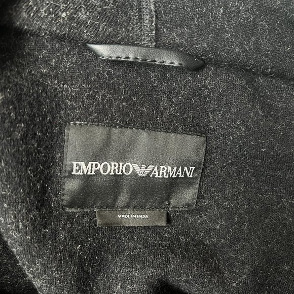 Emporio Armani Lamb Leather Combo Layered Jacket IT 56 US 46 - Picture 13 of 16